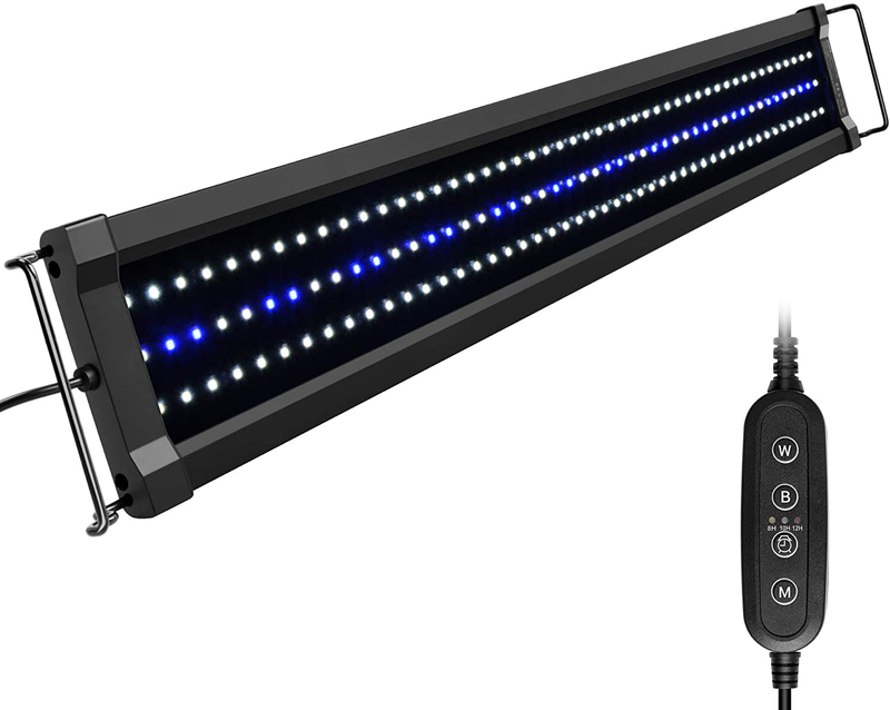 NICREW ClassicLED Gen 2 Aquarium Light, Dimmable LED Fish Tank Light with 2-Channel Control, White and Blue LEDs, High Output, Size 18 to 24 Inch, 15 Watts Animals & Pet Supplies > Pet Supplies > Fish Supplies > Aquarium Lighting NICREW 30 - 36 in  