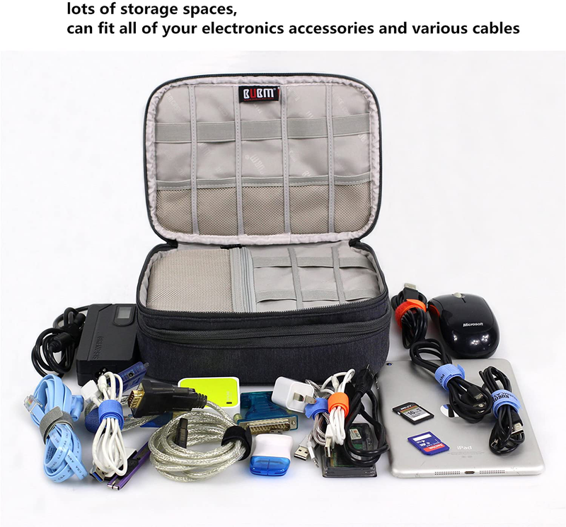 Electronics Organizer Travel Cable Cord Wire Bag Accessories Gadget Gear Storage Cases (Dark Gray) Electronics > Electronics Accessories > Adapters Amatory   