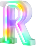 Neon Letter Lights 26 Alphabet Letter Bar Sign Letter Signs for Wedding Christmas Birthday Partty Supplies,USB/Battery Powered Light Up Letters for Home Decoration-Colourful J Home & Garden > Decor > Seasonal & Holiday Decorations& Garden > Decor > Seasonal & Holiday Decorations WARMTHOU Letter-r  