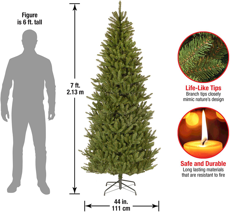 National Tree Company Artificial Christmas Tree Includes Stand | Fraser Fir Slim-7 ft Home & Garden > Decor > Seasonal & Holiday Decorations > Christmas Tree Stands National Tree Company   
