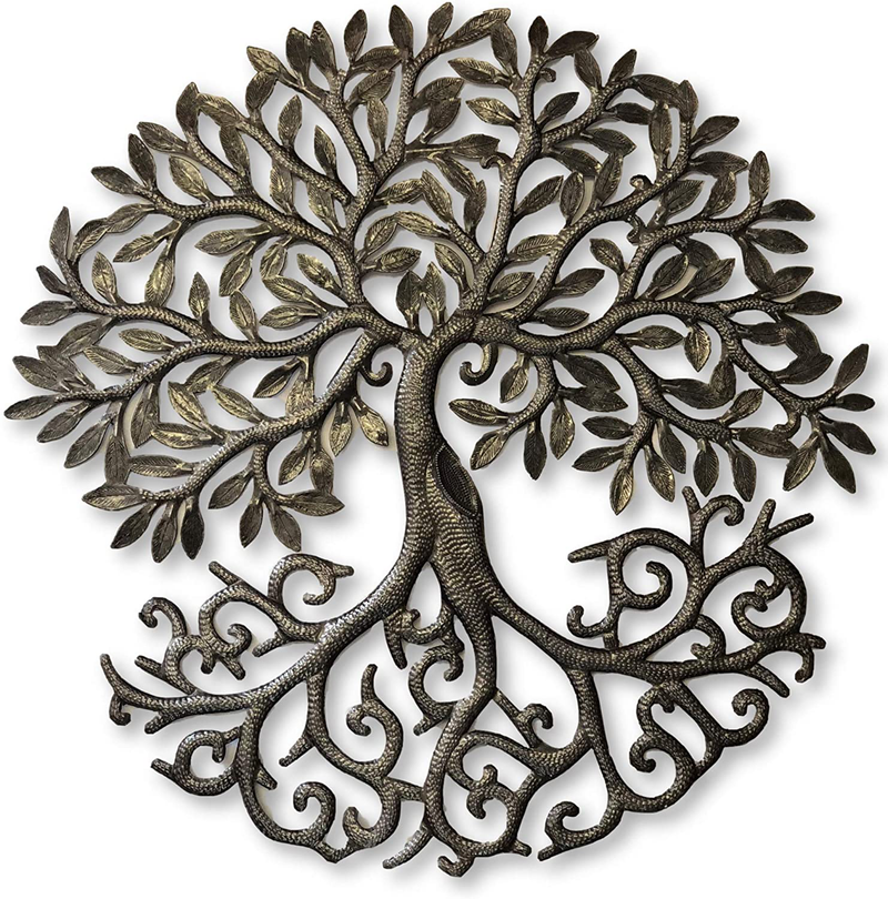 it's cactus - metal art haiti Haitian Family Tree of Life, Decorative Wall Sculpture, Home Decor Wall Hangings, Family Tree, Roots, Flowers, 24 in. Round, Love Tree Home & Garden > Decor > Artwork > Sculptures & Statues It's Cactus Dancing Tree  