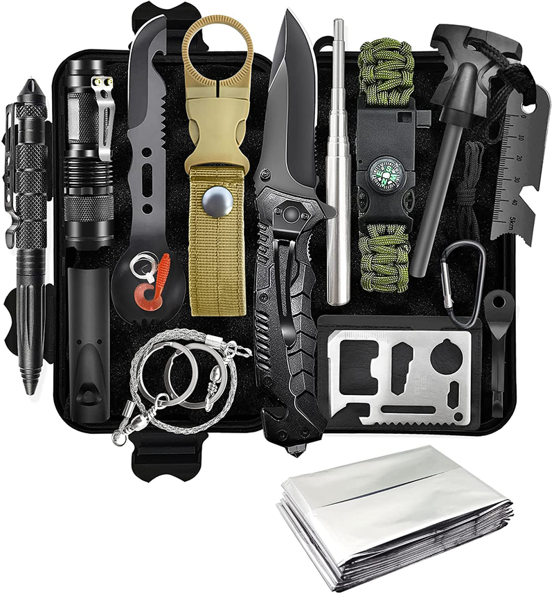 Gifts for Men Dad Husband Boyfriend Fathers Day, Survival Gear and Equipment 13 in 1 Emergency Survival Tools Camping Accessories, Christmas Birthday Gifts Ideas for Camping Fishing Hunting Hiking Sporting Goods > Outdoor Recreation > Camping & Hiking > Camping Tools BACROOM   