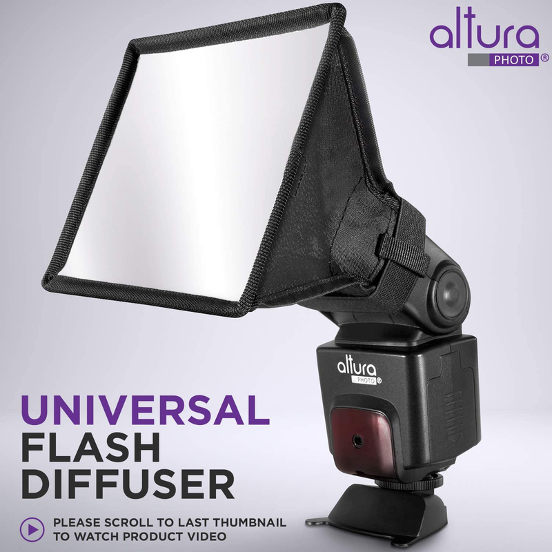 Flash Diffuser Light Softbox 6x5” by Altura Photo (Universal, Collapsible with Storage Pouch) for Canon, Yongnuo and Nikon Speedlight Cameras & Optics > Camera & Optic Accessories > Camera Parts & Accessories Altura Photo   