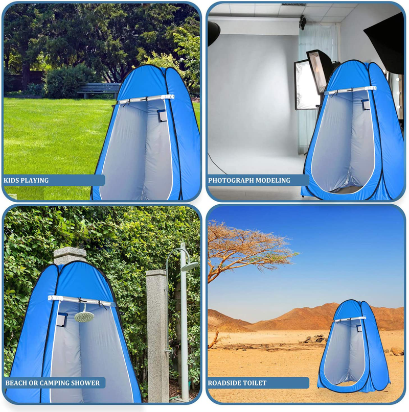 LEVORYEOU Privacy Pop up Tent, Portable Toilet for Camping,Fishing Tent, Outdoor Shower Enclosure Tent, Privacy Changing Beach Tent, Rain Shelter with Window – Easy Set Up, with Carry Bag Sporting Goods > Outdoor Recreation > Camping & Hiking > Portable Toilets & Showers lvyou   