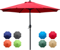 Sunnyglade 9Ft Patio Umbrella Outdoor Table Umbrella with 8 Sturdy Ribs (Tan) Home & Garden > Lawn & Garden > Outdoor Living > Outdoor Umbrella & Sunshade Accessories Sunnyglade Red  