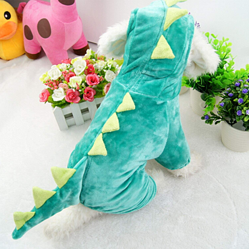 Halloween Costume for Pet Dog Cat Dinosaur Hoodies Animals Fleece Jacket Coat Warm Outfits Clothes for Small Medium Dogs Cats Halloween Cosplay Apparel Accessories Animals & Pet Supplies > Pet Supplies > Cat Supplies > Cat Apparel GBD   