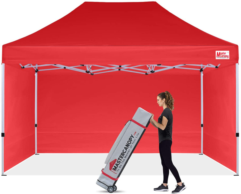 MASTERCANOPY Durable Pop-Up Canopy Tent 10X15 Heavy Duty Instant Canopy with Sidewalls (White) Sporting Goods > Outdoor Recreation > Camping & Hiking > Tent Accessories MASTERCANOPY   