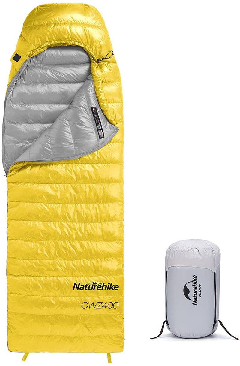 Naturehike Ultralight Goose down Sleeping Bag 750/550 Fill Power Compact Portable 3-4 Season for Adults & Kids Cold Weather Waterproof - Backpacking, Camping, Hiking, Traveling with Compression Sack Sporting Goods > Outdoor Recreation > Camping & Hiking > Sleeping Bags Naturehike Yellow-550FP(35.6℉) Medium-82.7"x29.5" 
