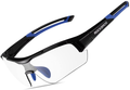 RockBros Photochromic Sunglasses for Men Women Safety Cycling Glasses UV Protection Outdoor Sport Sunglasses Sporting Goods > Outdoor Recreation > Cycling > Cycling Apparel & Accessories ROCKBROS Black Blue  