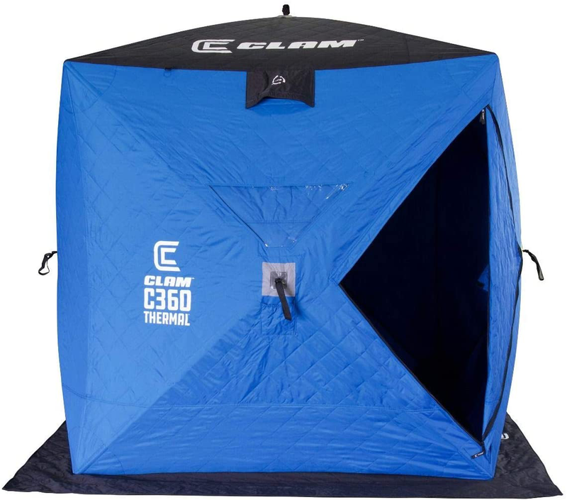 CLAM Portable Pop-Up Ice Fishing Shelter Tent Sporting Goods > Outdoor Recreation > Camping & Hiking > Tent Accessories CLAM 6' - 3 Person  