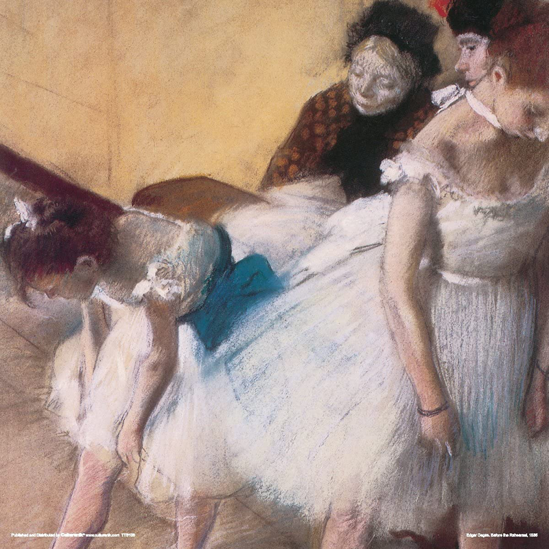 Edgar Degas before the Rehearsal Ballet Dancers Ballerinas Decorative Fine Impressionist Art Print (Unframed 12X12 Poster) Home & Garden > Decor > Artwork > Posters, Prints, & Visual Artwork Culturenik   