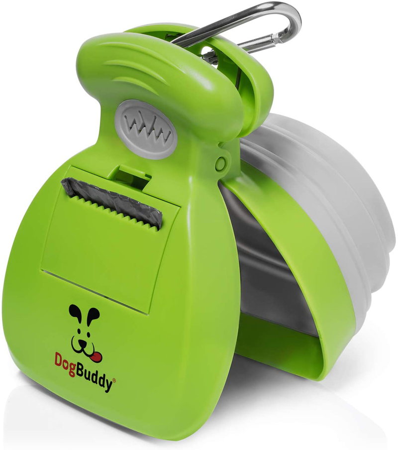 DogBuddy Pooper Scooper, Portable Dog Poop Scooper, Sanitary Dog Waste Pick Up, Heavy Duty Dog Waste Cleaner with Bag Dispenser, Dog Leash Clip and Pooper Scooper Bags Included Animals & Pet Supplies > Pet Supplies > Dog Supplies DogBuddy Kiwi Medium (Pack of 1) 