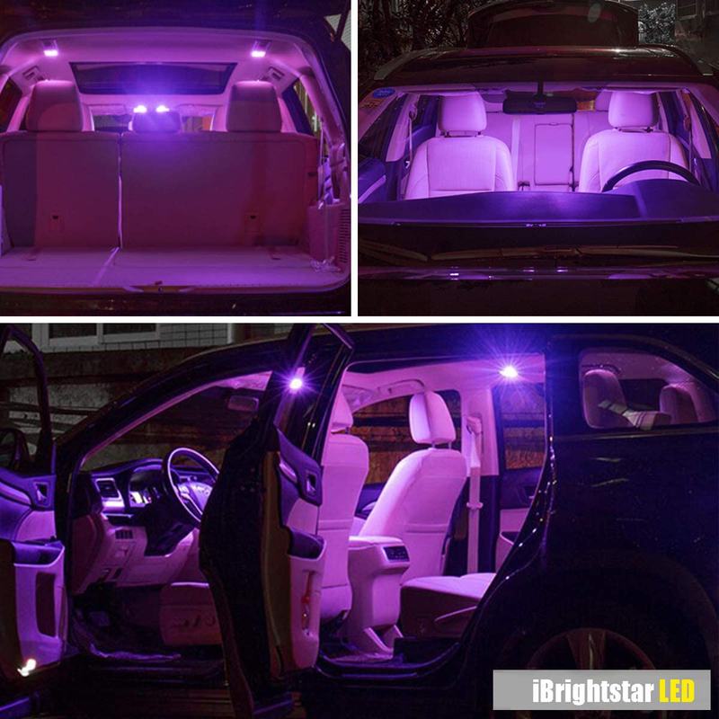 iBrightstar Newest Extremely Bright Wedge T10 168 194 LED Bulbs For Car Interior Dome Map Door Courtesy License Plate Lights, Purple Vehicles & Parts > Vehicle Parts & Accessories > Motor Vehicle Parts > Motor Vehicle Interior Fittings IBrightstar-T10-3030-3P   