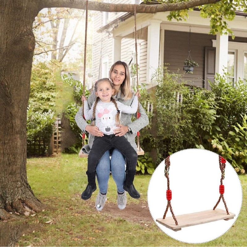 Emerging Green Wooden Swing Set - Wooden Swings for Adults Wood Swing Kids-Wooden Swing Set Indoor Outdoor Backyard - Wood Tree Swing Seat for Children with Adjustable Rope Straps and Accessories Home & Garden > Lawn & Garden > Outdoor Living > Porch Swings Emerging Green   