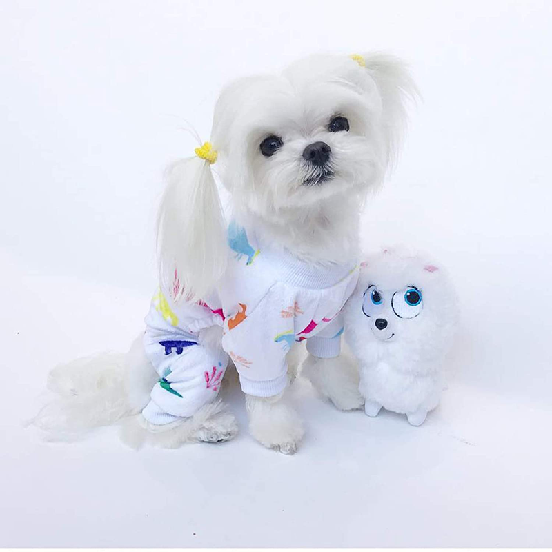Cutebone Soft Puppy Pajamas Cute Dog Pjs Jumpsuit Pet Clothes Apparel Animals & Pet Supplies > Pet Supplies > Dog Supplies > Dog Apparel CuteBone   