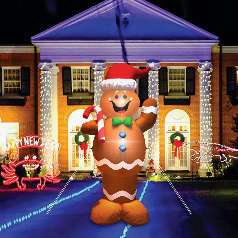 Qienrrae Christmas Inflatables Decorations 5 Foot Gingerbread Man Blow Up Yard Decorations with Built-in LED Light for Party Indoor Outdoor Garden Lawn Patio Home & Garden > Decor > Seasonal & Holiday Decorations& Garden > Decor > Seasonal & Holiday Decorations Qienrrae   