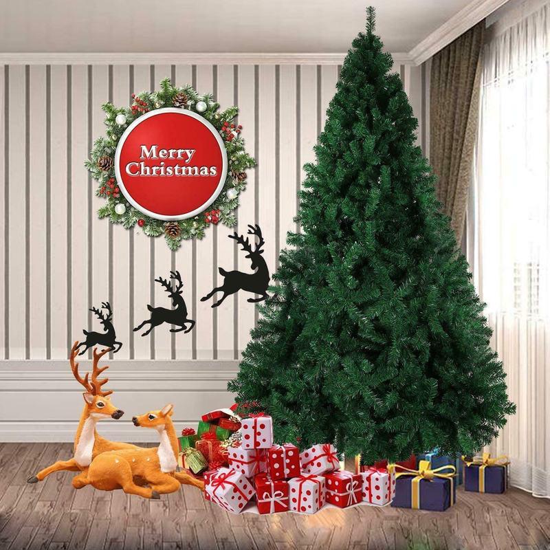 SHATCHI Alaskan Pine Black/Green/White Christmas Bushy Looking Artificial Tree with Metal Stand Xmas Home Décor, 7Ft/210CM Home & Garden > Decor > Seasonal & Holiday Decorations > Christmas Tree Stands Shatchi Green 10Ft/300CM 