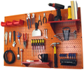 Pegboard Organizer Wall Control 4 ft. Metal Pegboard Standard Tool Storage Kit with Galvanized Toolboard and Black Accessories Hardware > Hardware Accessories > Tool Storage & Organization Wall Control Orange Pegboard Red Accessories Storage 