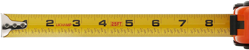 LICHAMP Tape Measure 25 ft, 6 Pack Bulk Easy Read Measuring Tape Retractable with Fractions 1/8, Measurement Tape 25-Foot by 1-Inch Hardware > Tools > Measuring Tools & Sensors Lichamp   