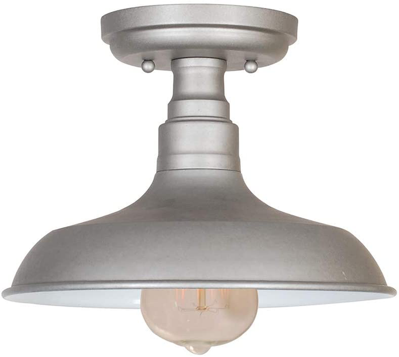 Design House 519876 Kimball Industrial Farmhouse Indoor Light with Metal Shade, Ceiling, Galvanized Home & Garden > Lighting > Lighting Fixtures > Ceiling Light Fixtures KOL DEALS   