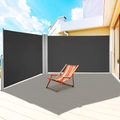 LOVESHARE Retractable Screen 71x118'' Awnig Rugged Full Aluminum Rust-Proof, Patio Sunshine Screen, Privacy Divider, Wind Screen, Long Service Life, Suitable for Courtyard, Roof Terraces and Pools Home & Garden > Lawn & Garden > Outdoor Living > Outdoor Umbrella & Sunshade Accessories VEVOR Black 71''*236'' 