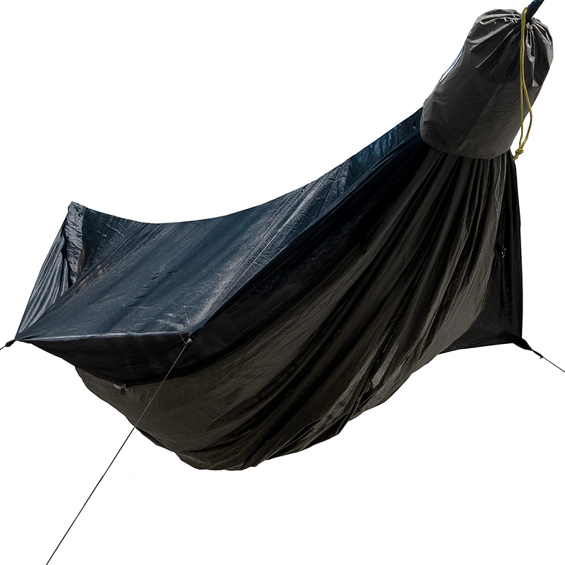 Go Camping Hammock 2.0 W/ Built-In Mosquito Net - Slate Gray by Go Outfitters: 11' Long X 64" Wide |Includes 2 Premium Aluminum Carabiners, Rapid Deployment Bag, 4 Stakes & 4 Shock Cords Sporting Goods > Outdoor Recreation > Camping & Hiking > Mosquito Nets & Insect Screens Go Outfitters Slate Gray  