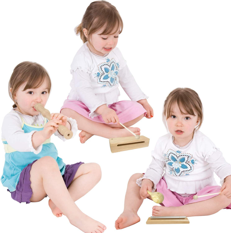 Stoie's International Wooden Music Set for Toddlers and Kids- Eco Friendly Musical Set with A Cotton Storage Bag - Promote Environment Awareness, Creativity, Coordination and Have Lots of Family Fun  Stoie's   
