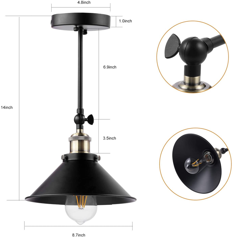 LABOREDUCER Wall Sconces Hardwired Industrial Vintage Wall Lamp, Simplicity Bronze and Black Finish Arm Swing Wall Lights Fixture 3 Pack (Bulbs Not Included) Home & Garden > Lighting > Lighting Fixtures > Wall Light Fixtures KOL DEALS   