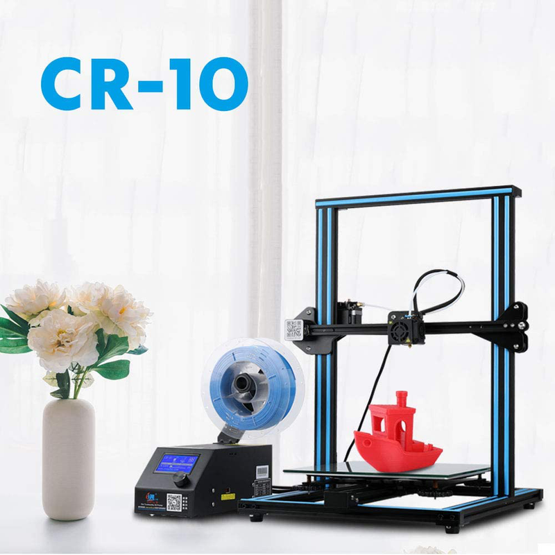 Creality Open Source CR-10 3D Printer All Metal Frame 12x12x15.5 Inch Build Volume and Heated Bed Includes Glass Bed (Black)