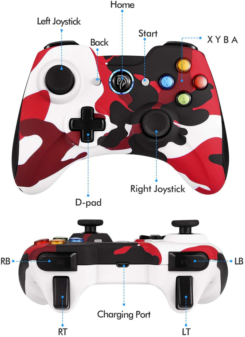 EasySMX Wireless 2.4g Gaming Controller Support for PC (Windows XP/7/8/8.1/10) and PS3, Android, Vista, TV Box Portable Gaming Joystick Gamepad-Red Electronics > Electronics Accessories > Computer Components > Input Devices > Game Controllers > Gaming Pads EasySMX   