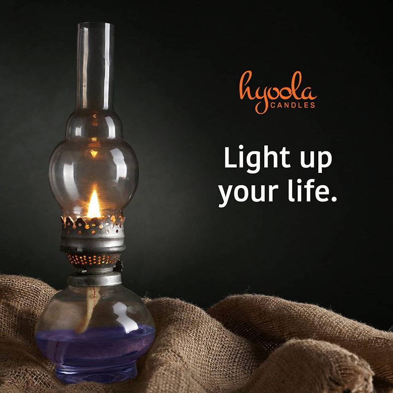 Hyoola Candles Liquid Paraffin Lamp Oil - Blue Smokeless, Odorless, Ultra Clean Burning Fuel for Indoor and Outdoor Use - Highest Purity Available - 32oz