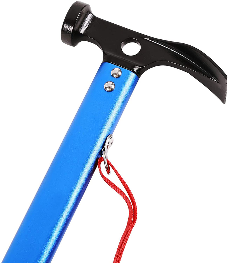 REDCAMP Aluminum Camping Hammer with Hook, 12" Portable Lightweight Multi-Functional Tent Stake Hammer for Outdoor,Black/Red/Orange/Blue Sporting Goods > Outdoor Recreation > Camping & Hiking > Camping Tools REDCAMP   