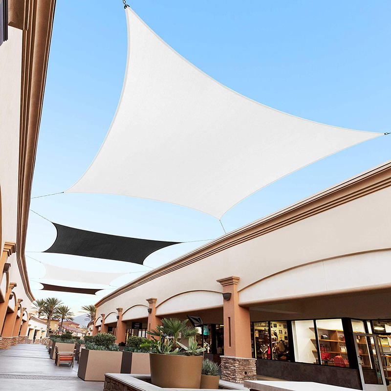 Royal Shade 12' x 16' Beige Rectangle Sun Shade Sail Canopy Outdoor Patio Fabric Shelter Cloth Screen Awning - 95% UV Protection, 200 GSM, Heavy Duty, 5 Years Warranty, We Make Custom Size Home & Garden > Lawn & Garden > Outdoor Living > Outdoor Umbrella & Sunshade Accessories Royal Shade White 19' x 20' 