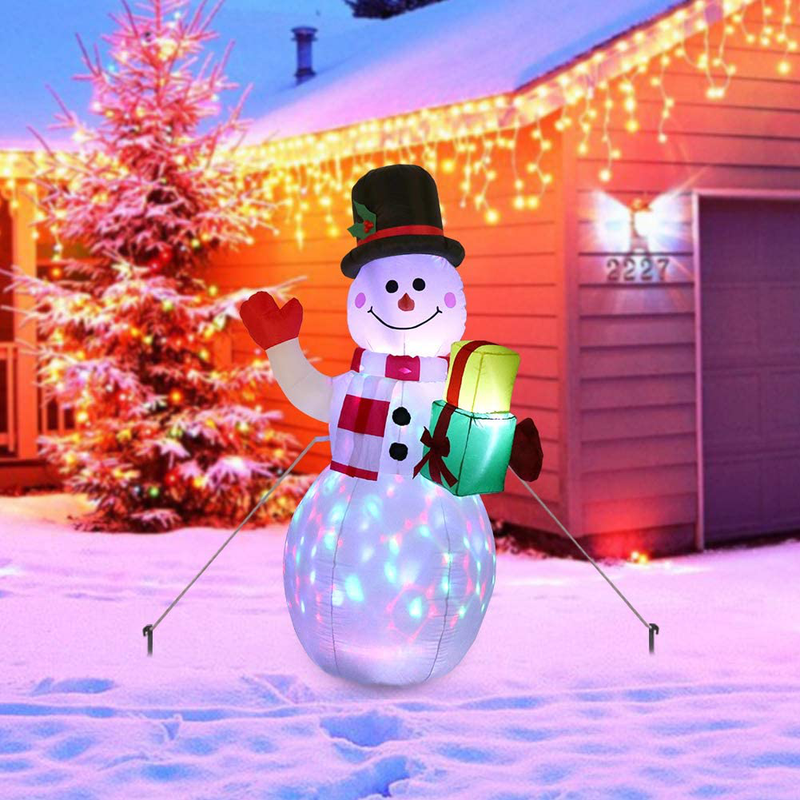 OurWarm 5FT Christmas Inflatables Outdoor Decorations, Inflatable Snowman Blow Up Yard Decorations with Rotating LED Lights for Indoor Outdoor Christmas Holiday Yard Garden Lawn Decor Home & Garden > Decor > Seasonal & Holiday Decorations& Garden > Decor > Seasonal & Holiday Decorations OurWarm   