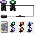 Pond Light 36 LED 100% Waterproof Underwater Submersible Lights, 4 Pack Multi-Color & Adjustable & Dimmable Aquarium Light with Remote Control, Landscape Lamp for Fish Tank Swimming Pool Fountain Home & Garden > Pool & Spa > Pool & Spa Accessories DOCEAN Upgraded (2 Pack)  
