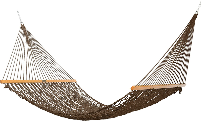 Original Pawleys Island 15DCOT Presidential Oatmeal Duracord Rope Hammock w/ Extension Chains & Tree Hooks, Handcrafted in The USA, Accommodates 2 People, 450 LB Weight Capacity, 13 ft. x 65 in. Home & Garden > Lawn & Garden > Outdoor Living > Hammocks Original Pawleys Island Antique Brown  