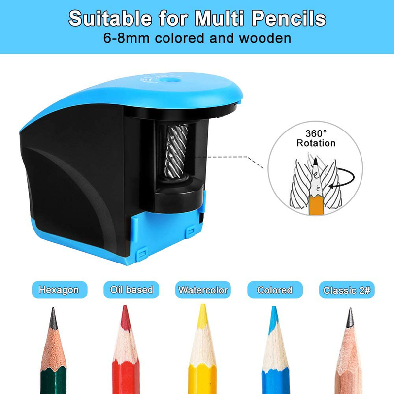 Electric Pencil Sharpener,with UL Listed AC Adapter,Heavy Duty Blade for No.2/Colored Pencils,Pencil Sharpener with Pencil Holder Design,Essential School Supply for Classroom Office Home Office Supplies > General Office Supplies omitium   