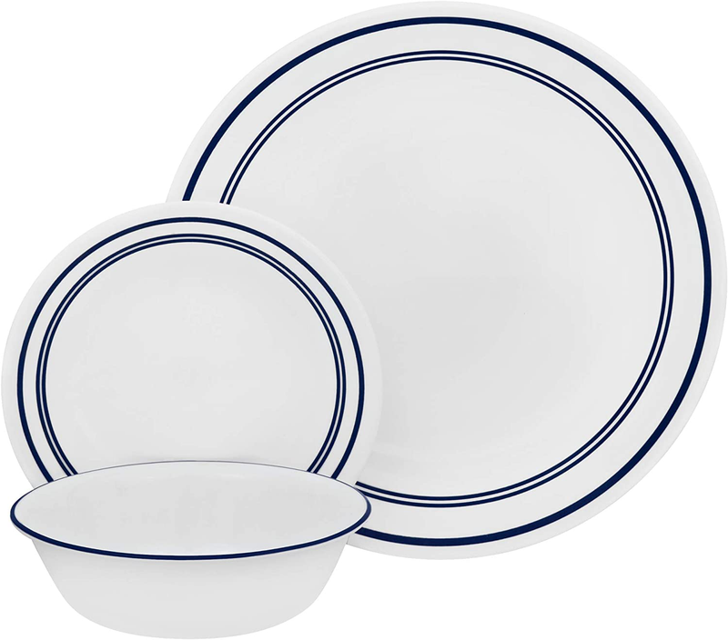 Corelle Service for 6, Chip Resistant, Winter Frost White Dinnerware Set, 18-Piece Home & Garden > Kitchen & Dining > Tableware > Dinnerware Corelle   