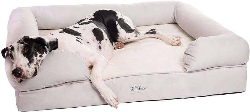 PetFusion Ultimate Dog Bed, Solid CertiPur-US Memory Foam Orthopedic Dog Bed, 3 Colors & 4 Sizes, Medium Firmness Pillow, Waterproof Dog Bed Liner & Breathable Cover, Cert Skin Contact Safe, 3yr Warr Animals & Pet Supplies > Pet Supplies > Dog Supplies > Dog Beds PetFusion, LLC. Sandstone (With Plush) XXL - Jumbo (50 in x40 in) 