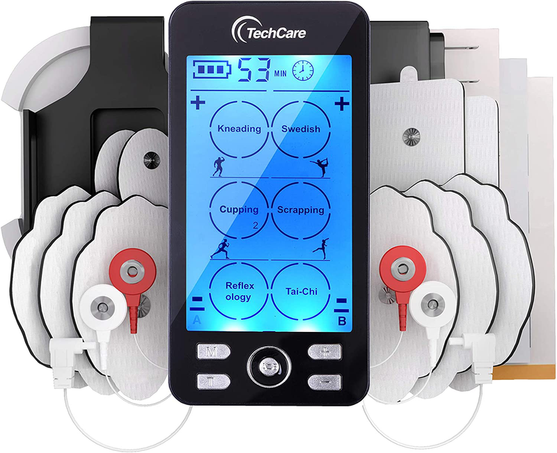 Tens Unit Plus 24 Rechargeable Electronic Pulse Massager Machine Multi Mode Device with All Accessories [New Model] Electronics > Electronics Accessories > Adapters TechCare Massager Default Title  