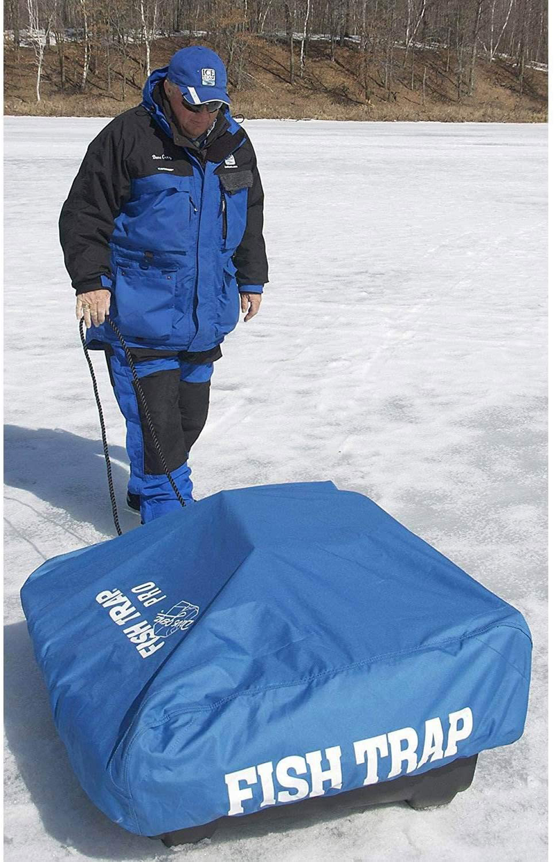 CLAM 9973 Pop up Protective Travel Cover Accessory for Kenai and Kenai Pro Model Ice Fishing Tent Fish Trap Shelter, Cover Only, Blue Sporting Goods > Outdoor Recreation > Camping & Hiking > Tent Accessories CLAM   