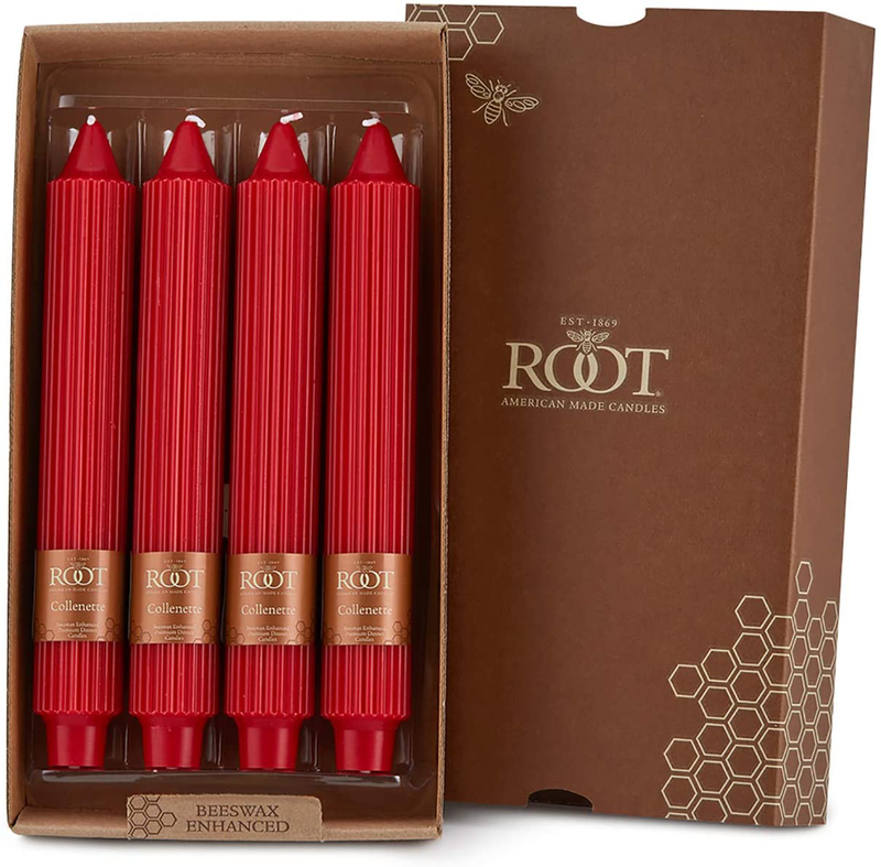 Root Candles Unscented Arista Timberline 9-Inch Dinner Candles, 12-Count, Garnet Home & Garden > Decor > Home Fragrances > Candles Root Candles Red 9-Inch Grecian Collenette 