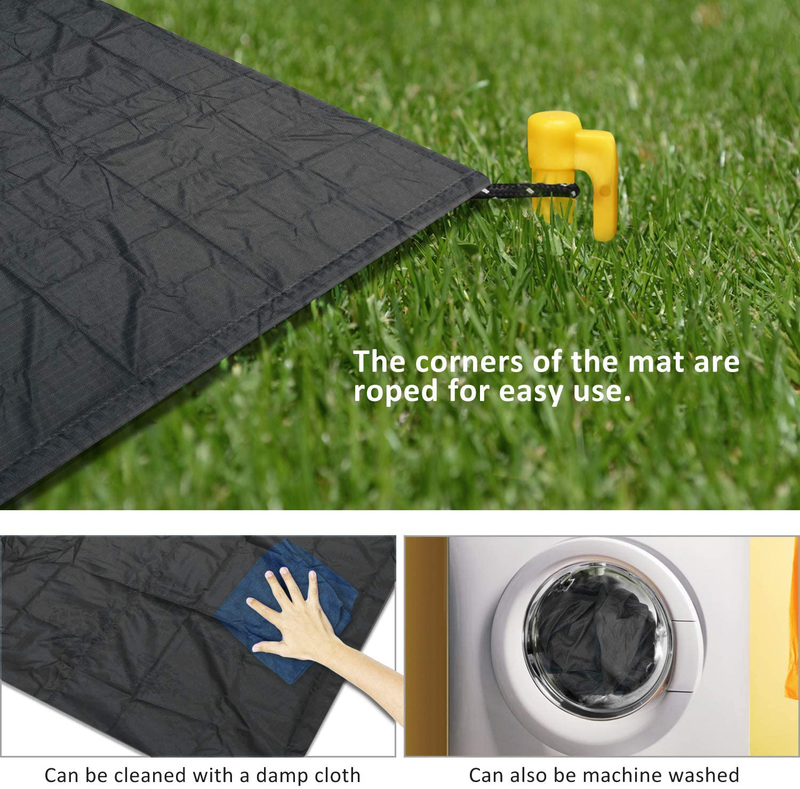 Likorlove Outdoor Picnic Waterproof Blanket 80"x60" / 94"x79", Compact Lightweight Foldable Sand Proof Pocket Mat for Beach/Hiking/Travel/Camping/Festival/Sporting Events with Bag Loops Stakes Home & Garden > Lawn & Garden > Outdoor Living > Outdoor Blankets > Picnic Blankets Likorlove   