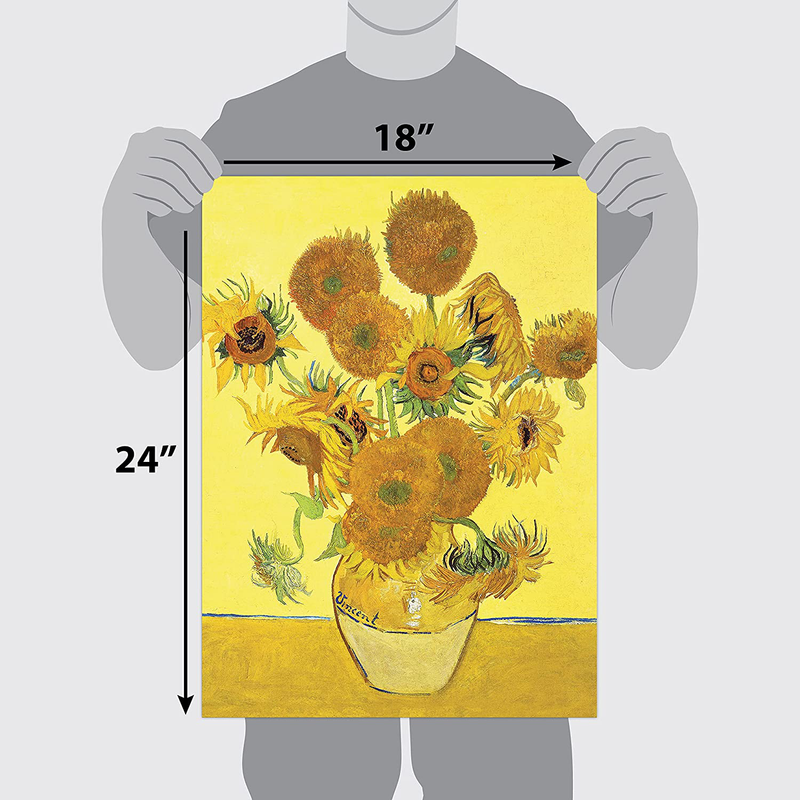 Sunflowers by Vincent Van Gogh - Fine Art Poster Print (LAMINATED, 18" X 24") Home & Garden > Decor > Artwork > Posters, Prints, & Visual Artwork PalaceLearning   