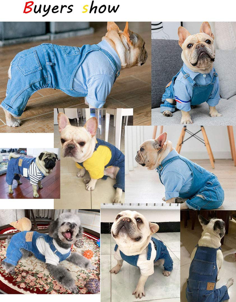Petbobo Dog Clothes Costumes, Pet Jean Overalls Clothes Pet Fashion Pants 5 Sizes Optional Animals & Pet Supplies > Pet Supplies > Dog Supplies > Dog Apparel PetBoBo   