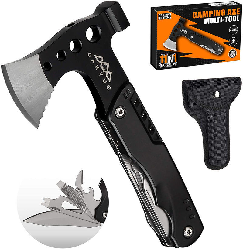 OAKVUE Axe Multitool – 12 in 1 Axe Tool for Hiking and Camping – Practical and Compact Camping Multitool – Multitool with Screwdriver, Bottle Opener Sporting Goods > Outdoor Recreation > Camping & Hiking > Camping Tools OAKVUE   