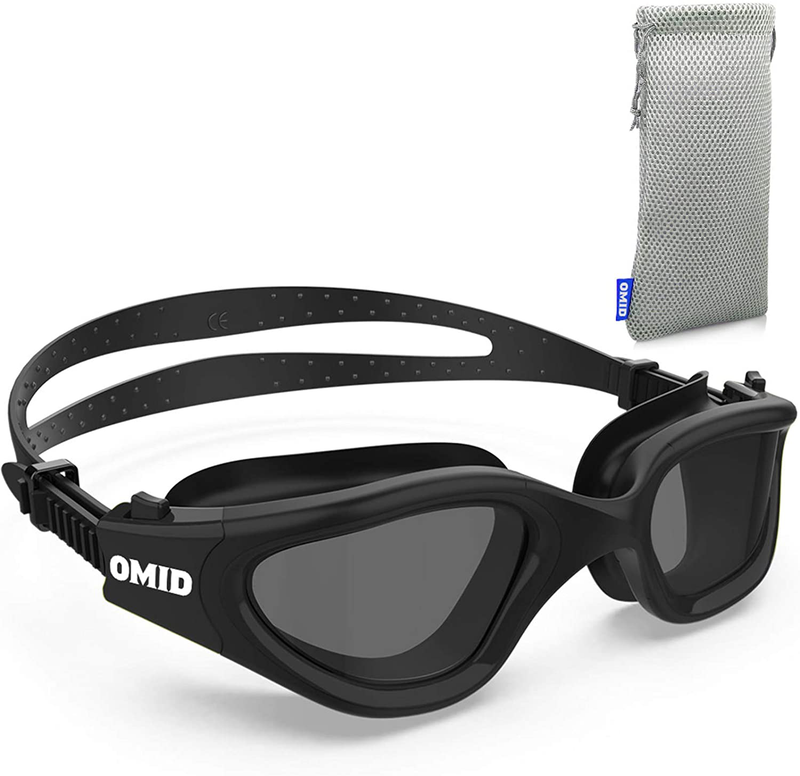 OMID Swim Goggles, Comfortable Polarized Anti-Fog Swimming Goggles for Adult Sporting Goods > Outdoor Recreation > Boating & Water Sports > Swimming > Swim Goggles & Masks OMID F-polarized Smoke - All Black Frame  