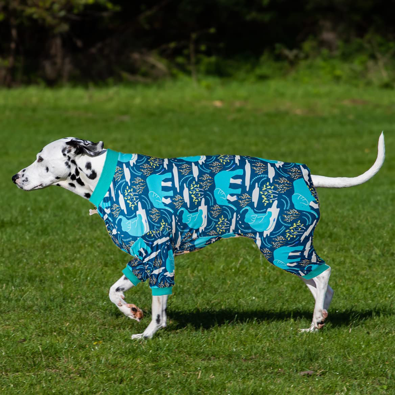 Lovinpet Large Dog Pajamas, Soft Cotton Dog Pjs with Polar Bear Snowflake Printed, Dog Clothing with Elastic Cord Design for Medium & Large Dogs, Removable Pet Jumpsuits for Post Surgery Shirt Animals & Pet Supplies > Pet Supplies > Dog Supplies > Dog Apparel LovinPet   