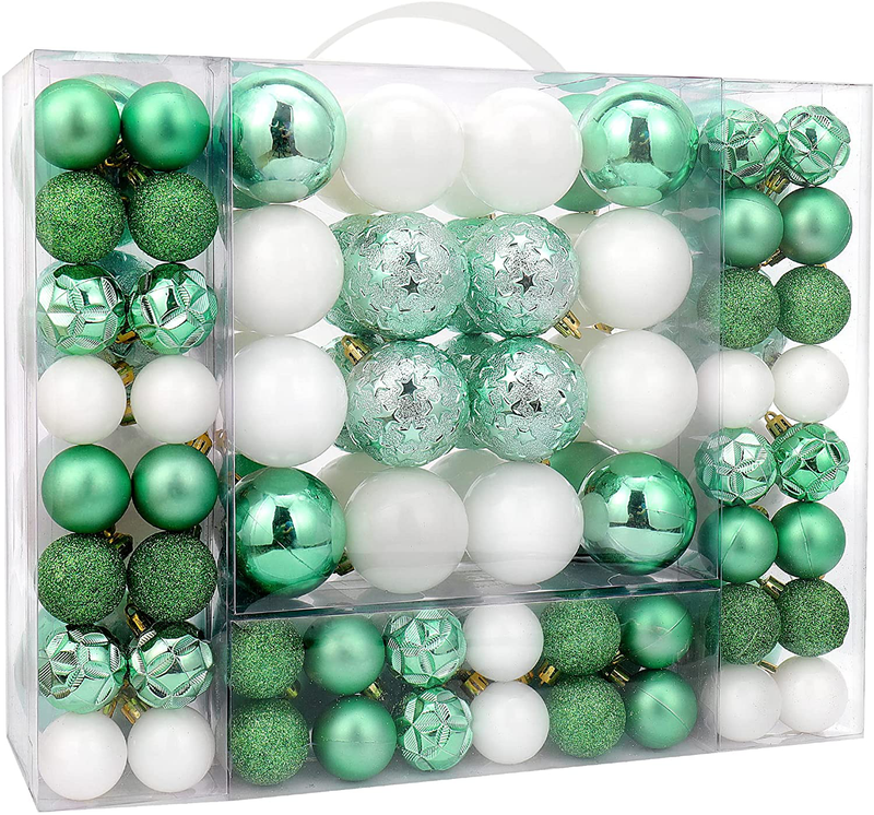 ISULIFE 87ct Christmas Ball Ornaments Set Shatterproof Seasonal Hanging Decorations with Reusable Hand-held Gift Package for Xmas Tree Holiday Party and Home Decor, Gold Home & Garden > Decor > Seasonal & Holiday Decorations& Garden > Decor > Seasonal & Holiday Decorations Isulife Mint Green  