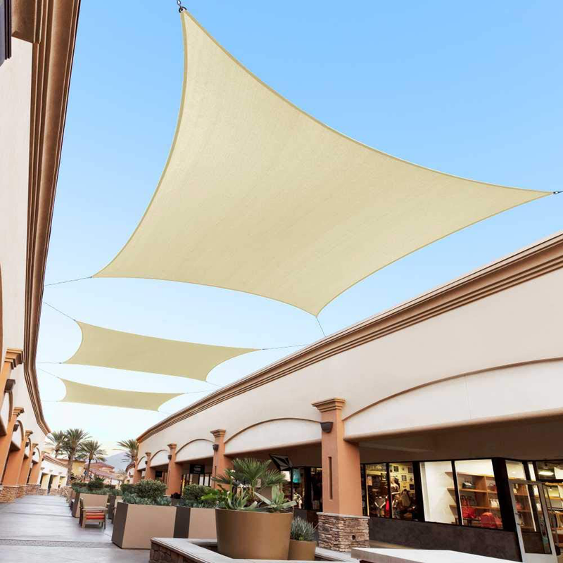 Royal Shade 12' x 16' Beige Rectangle Sun Shade Sail Canopy Outdoor Patio Fabric Shelter Cloth Screen Awning - 95% UV Protection, 200 GSM, Heavy Duty, 5 Years Warranty, We Make Custom Size Home & Garden > Lawn & Garden > Outdoor Living > Outdoor Umbrella & Sunshade Accessories Royal Shade Beige 9' x 13' 